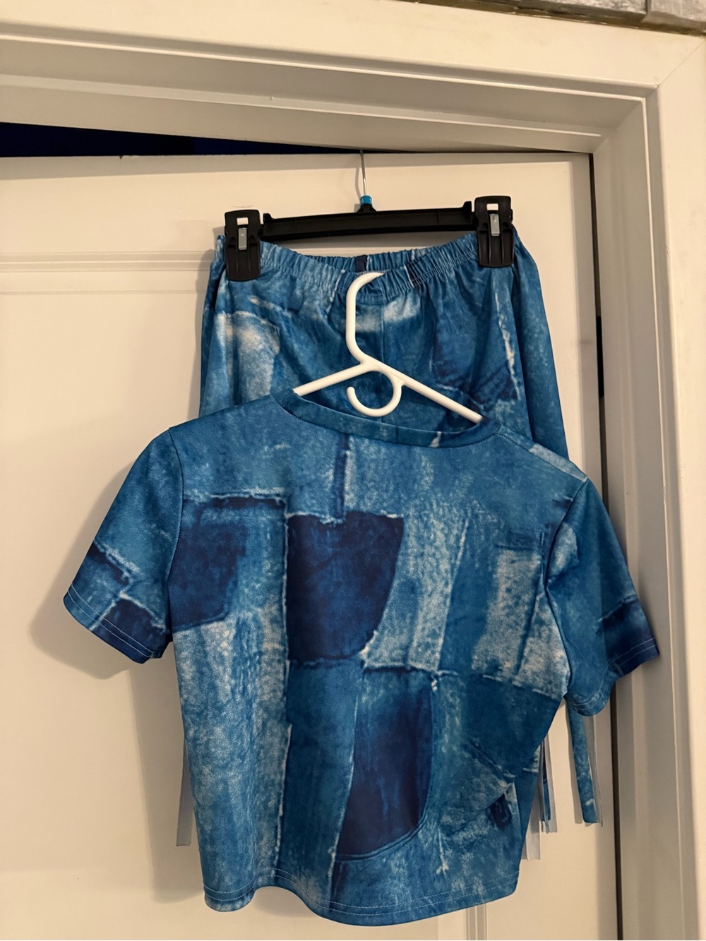Blue Tie-Dye Women’s Shorts Set - Lightweight